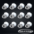 White LED Light Up Flashy Jelly Bumpy Rings - 12 | PartyGlowz