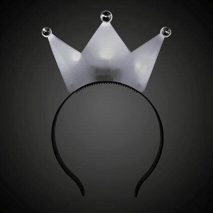 White LED Flashing Crown Headband