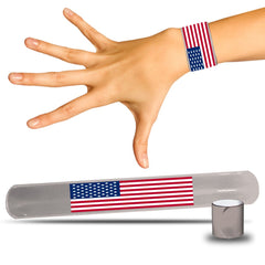 Patriotic American Flag Slap Bracelets