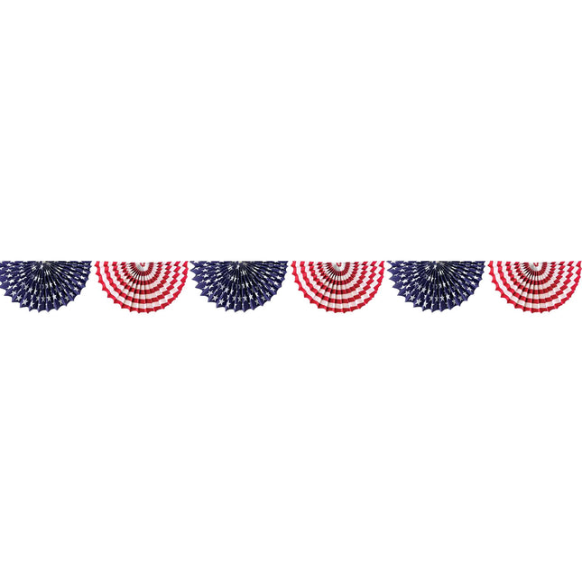 Patriotic Fan Bunting Garland | PartyGlowz