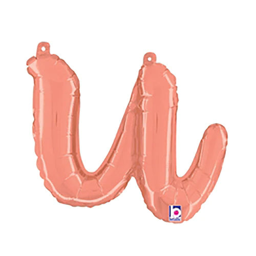 14  Script Letter U Rose Gold (Air-Fill Only)