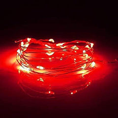 Mini LED Lights (Box of 25) - LED Button Light with Flashing Glow Clip On  LED Body and Balloon Lights (Red)