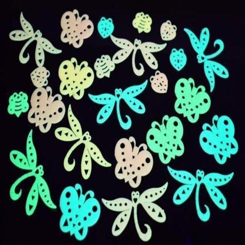 Glow in the Dark Multicolor Butterflies Stickers