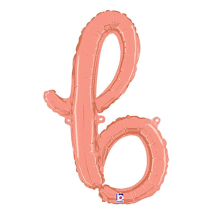 24  Script Letter "B" Rose Gold (Air-Fill Only)