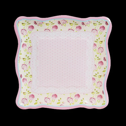 Vintage Collection Square Paper Dinner Plates