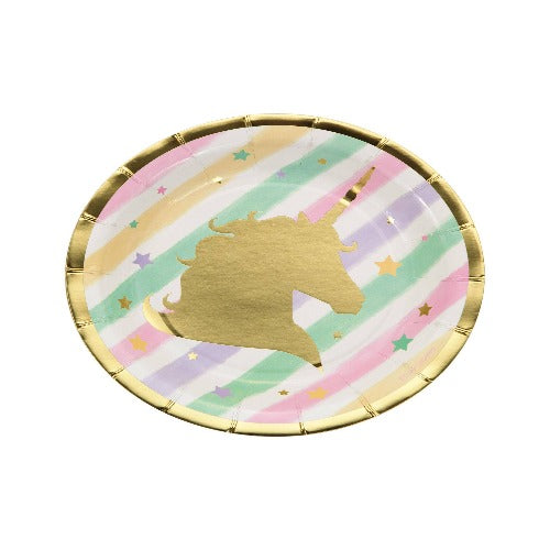 Rainbow Unicorn Cake Dessert Plates