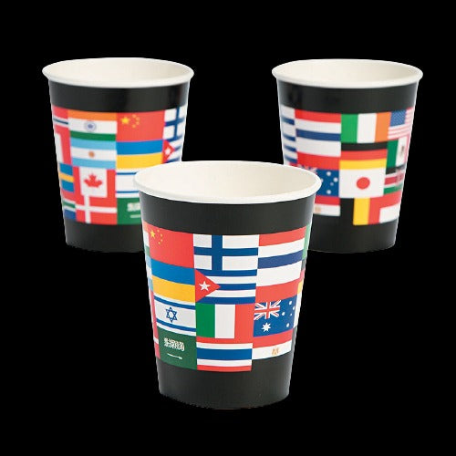 9 Oz Flags of All Nations Cups
