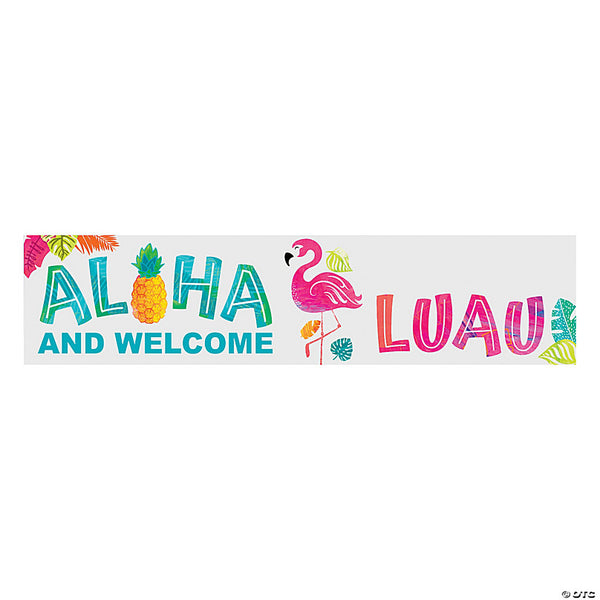 Aloha & Welcome Luau Custom Banner - Small