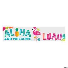 Aloha & Welcome Luau Custom Banner - Small