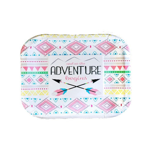 Pink Tribal Party Dessert Plates
