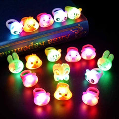 LED Jelly Animal Rings - Assorted