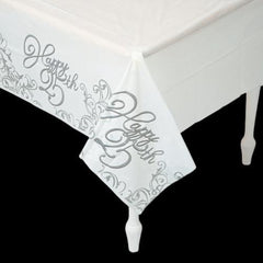 25th Anniversary Plastic Tablecloth