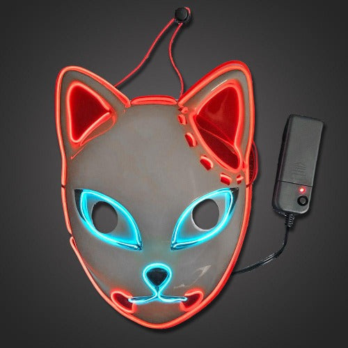 EL Anime Cat Mask Red and Aqua