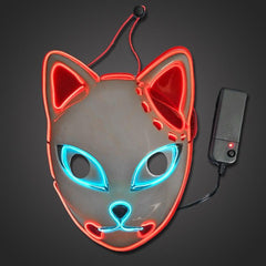 EL Anime Cat Mask Red and Aqua