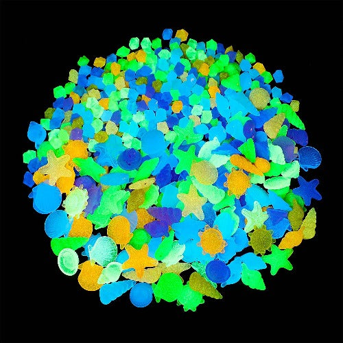 Glow in The Dark Glowing Multi-Colored Aquarium Stones