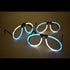 Glow Eyeglasses Bi-Color - Aviator Style- Bi Aqua/White
