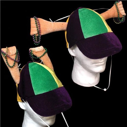 Mardi Gras Hand Clapper Hat