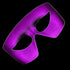Mardi Gras Purple Masquerade Non Light-up Metallic Mask