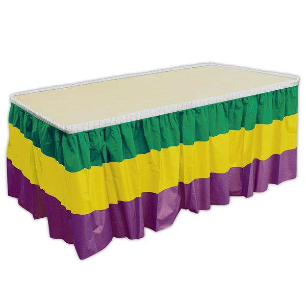 Mardi Gras Table Skirt