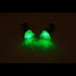 LED Light Up Green Heart Stud Earrings