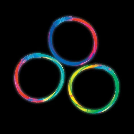 8 Inch Bi-Color Glow Swizzle Bracelets