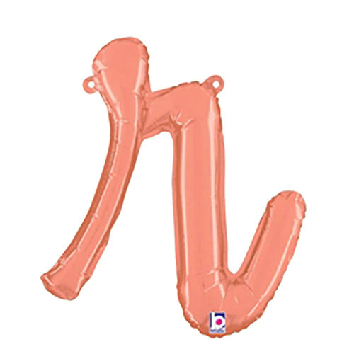 14  Script Letter R Rose Gold (Air-Fill Only)