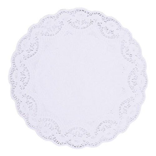 White Round 12 Doilies