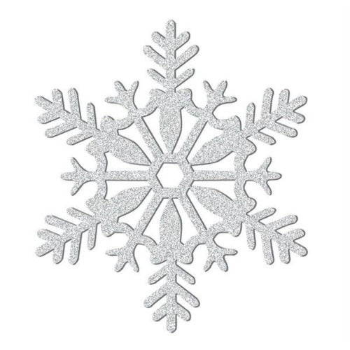 Silver Glitter 11" Snowflake
