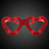 LED Light Up Valentine Red Heart Glitter Glasses