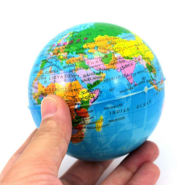 World Earth Globe 3 Inch Earth Bounce / Squeeze Balls