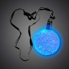 LED Flashing Crystal Ball Necklace