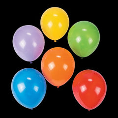 9" Round Latex Balloons - Pack of 144 Assorted Colors