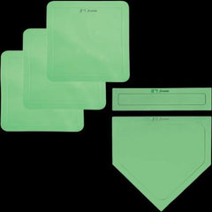 Glow In The Dark Thrown Down Baseball Bases with Home Plate and Pitcher's Rubber
