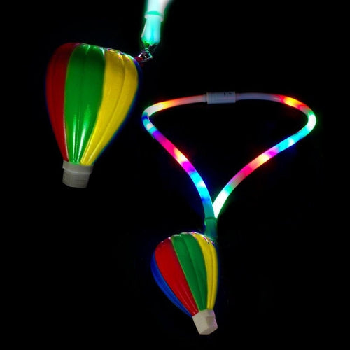 LED Light Up Flashing Hot Air Balloon Necklace