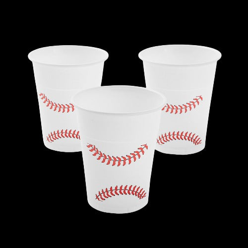 12 Oz Baseball Plastic Cups