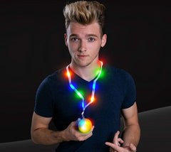 Light Up Flashing Basketball Lanyard Necklaces