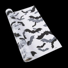 Bat Print Plastic Tablecloth Roll - 100 Feet