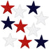 Patriotic Red, White & Blue Star Cutouts - 10 Stars | PartyGlowz