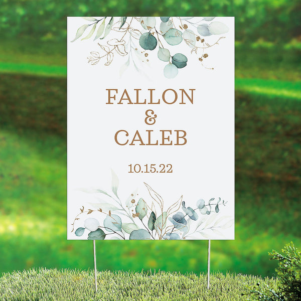 Personalized Eucalyptus Design Yard Sign