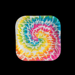Beach Bum Tie-Dye Paper Dessert Plates