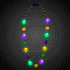 LED Light Up Flashing 46 Inch Mardi Gras Beads Necklace