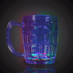 LED Light Up Flashing 16 Oz Beer Mug - Multi Color