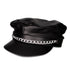 Black Vinyl Biker Hat