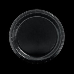 Black Round Paper Dinner Plates