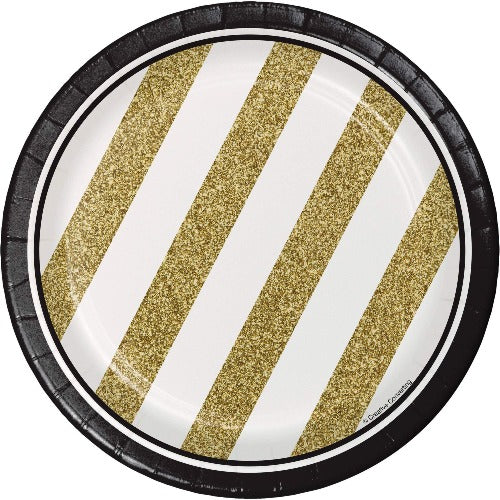 Black And Gold Cake Plates