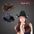 LED Light Up Flashing Sequin Black & Brown Cowboy Hat - Pack of 2 Hats