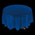 Navy Blue Round Plastic Tablecloth