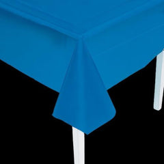 Blue Rectangle Plastic Tablecloth