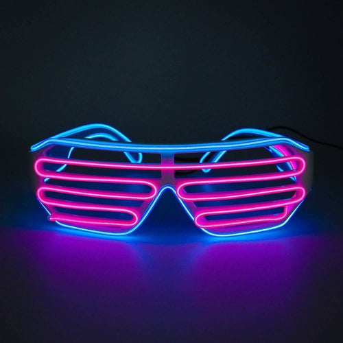 EL-Wire 80's Style Party Shades - Blue and Pink