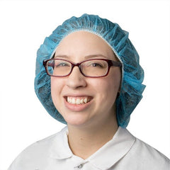 Disposable Hair Net/Bouffant Cap, Latex Free, Blue-Pack of 100